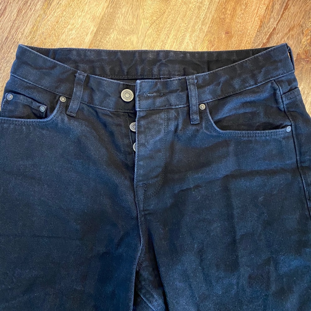 Black denim shorts - w28”